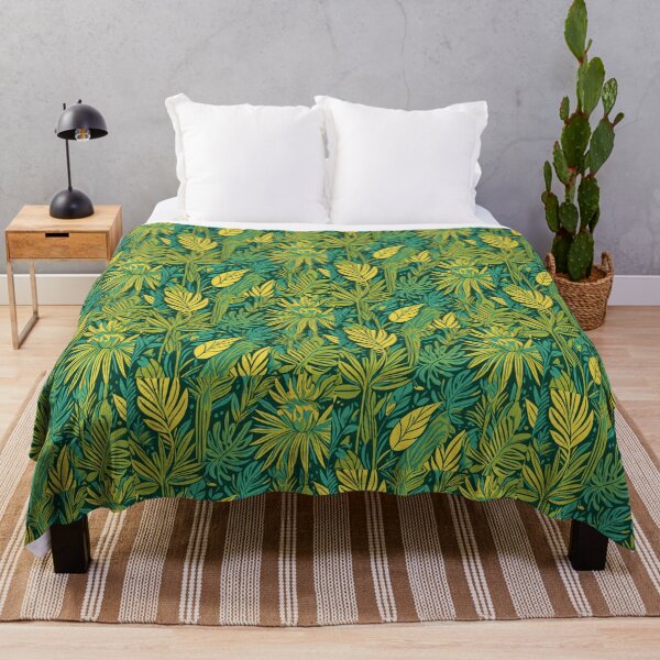Item preview, Tropical Botanical Leaf Pattern | Green & Yellow Jungle Foliage Art designed and sold by Snapystyle.