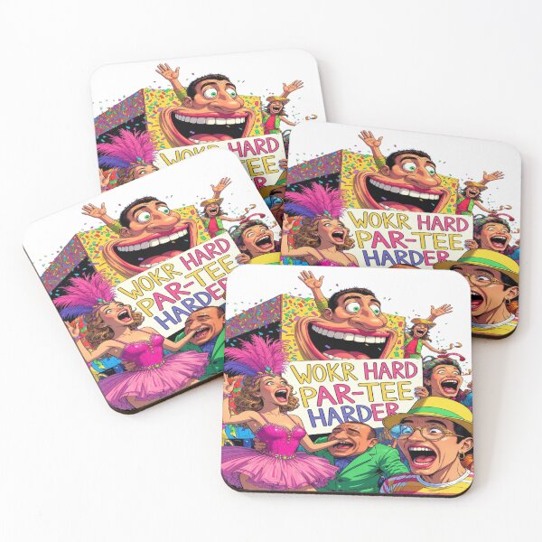 Item preview, Work Hard Party Harder T-Shirt – Funny Carnival Festival Quote | Colorful Parade Party Graphic Tee designed and sold by Sushikidsntod.