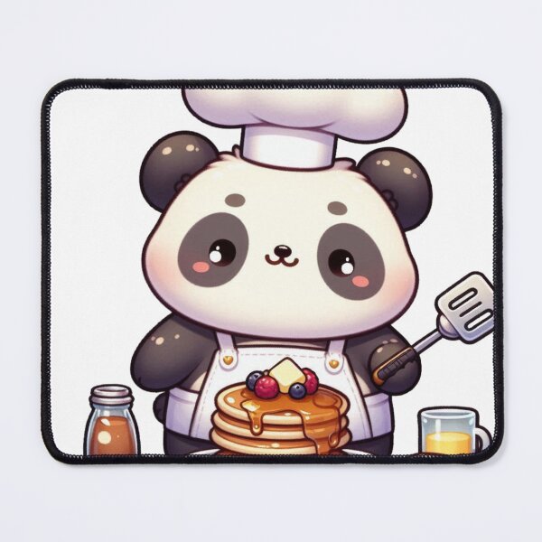 Item preview, Chubby Panda in Chef Costume – Cute Kawaii Cartoon Cooking Illustration designed and sold by TwinklePallete.