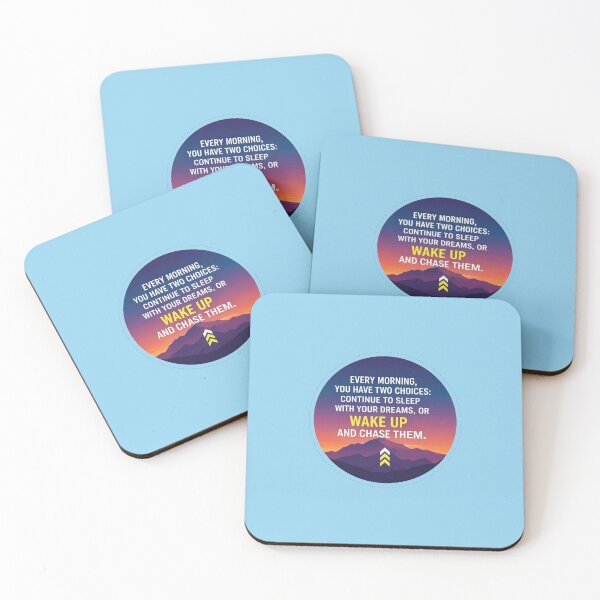 Item preview, Wake Up And Chase Your Dreams Morning Motivation Sticker designed and sold by Scro-Ciob-Shop.