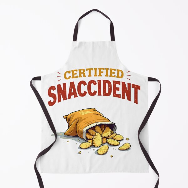 Item preview, Certified Snaccident – Funny Snack Lover Quote with Spilled Chips | Food Humor Sticker & T‑Shirt Design designed and sold by Nene's design.