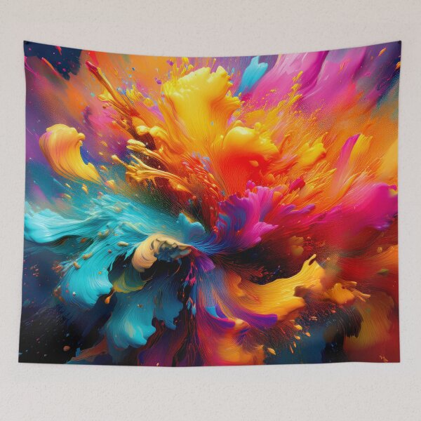 Item preview, Colorful Wallcovering Tapestry, duvet cover, throw blanket, shower curtain designed and sold by CharlottePlaceArt.