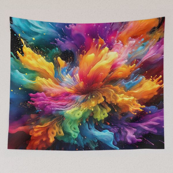 Item preview, Colorful Wallcovering Tapestry, duvet cover, throw blanket, shower curtain designed and sold by CharlottePlaceArt.