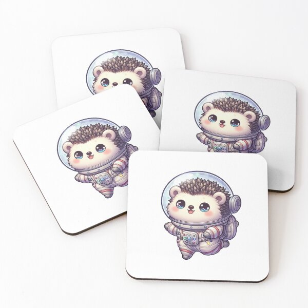 Item preview, Cute Hedgehog in Spacesuit – Kawaii Cartoon Space Animal Illustration designed and sold by TwinklePallete.