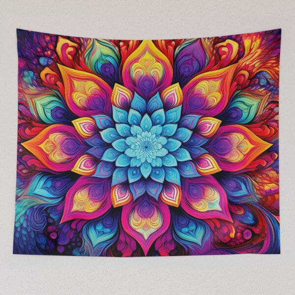 Item preview, Colorful Wallcovering Tapestry, duvet cover, throw blanket, shower curtain designed and sold by CharlottePlaceArt.