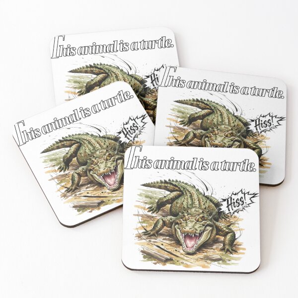 Item preview, This Animal Is A Turtle. Hiss! - Funny Gator Meme designed and sold by Animal Xeno Circus.