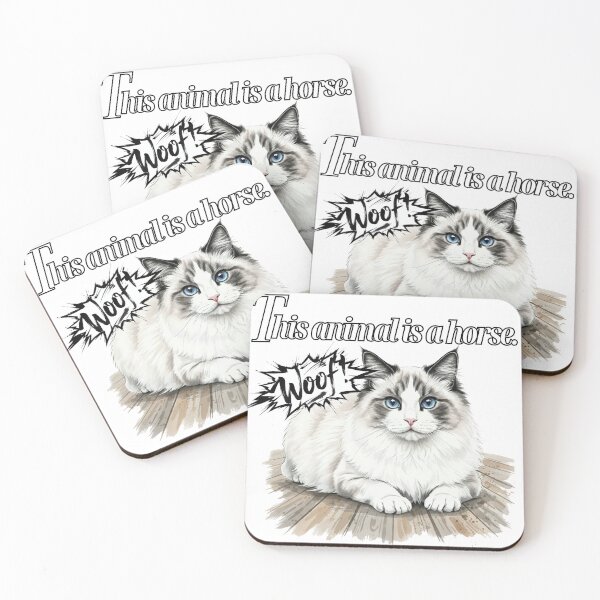 Item preview, This Animal Is A Horse. Woof! - Funny Cat Meme designed and sold by Animal Xeno Circus.
