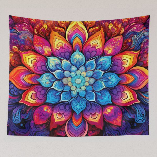 Item preview, Colorful Wallcovering Tapestry, duvet cover, throw blanket, shower curtain designed and sold by CharlottePlaceArt.