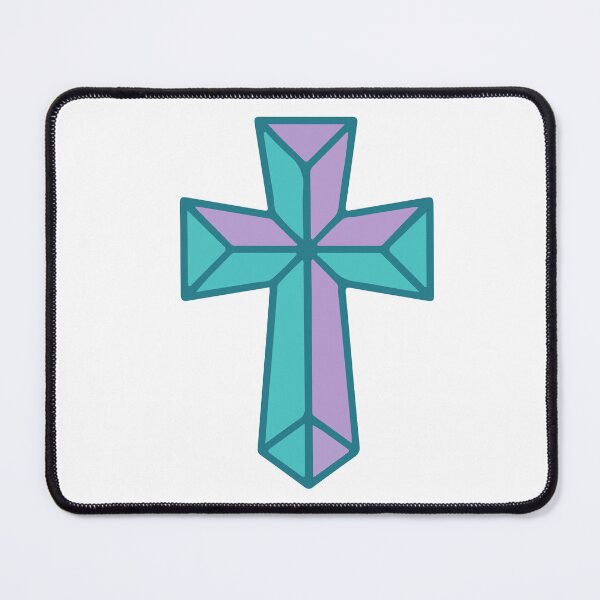 Item preview, Modern Stained Glass Cross | Colorful Christian Cross Art | Minimal Cross Symbol designed and sold by stylishdzign.