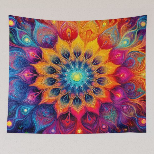 Item preview, Colorful Wallcovering Tapestry, duvet cover, throw blanket, shower curtain designed and sold by CharlottePlaceArt.