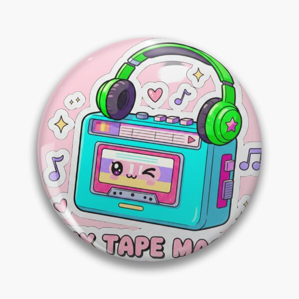 Artikelvorschau, Kawaii Retro Mix Tape Zauberkassettenaufkleber entworfen und verkauft von Modavedrake.