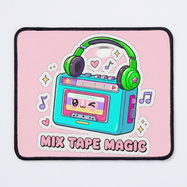Item preview, Kawaii Retro Mix Tape Magic Cassette Sticker designed and sold by Modavedrake.