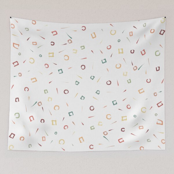 Item preview, Playful Retro Confetti Pattern Colorful Shapes designed and sold by ArtDamaskin.