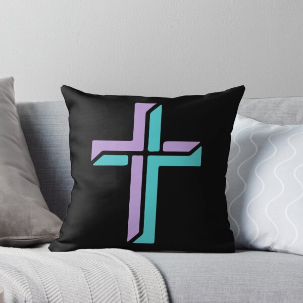 Item preview, Modern Christian Cross Art – Purple Teal Minimalist Faith Symbol – Religious  designed and sold by stylishdzign.