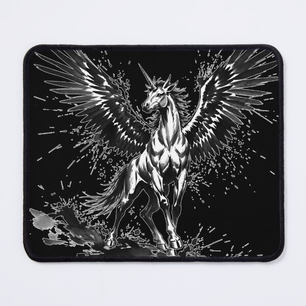 Item preview, Dark Pegasus Unicorn - Majestic Ink Splash Fantasy Art designed and sold by Animal Xeno Circus.