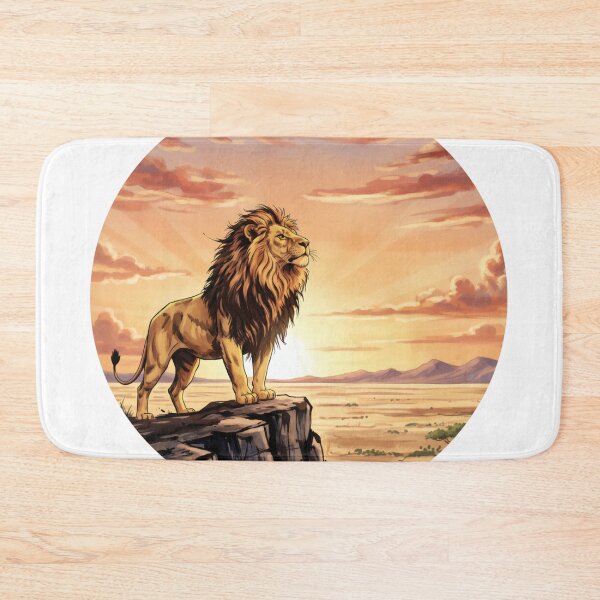 Item preview, King of the Savannah - Majestic Lion at Sunset designed and sold by Animal Xeno Circus.