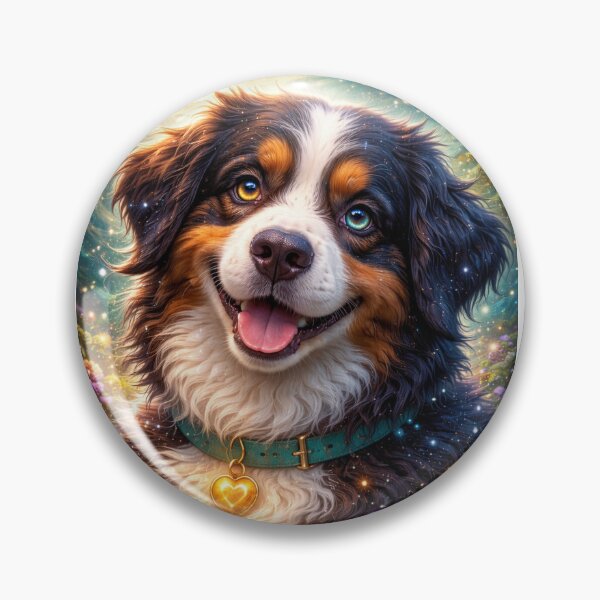 Item preview, Perro de montaña bernés mágico bajo la luz de las estrellas: Ilustración imaginativa de perro designed and sold by MrsMimpi.