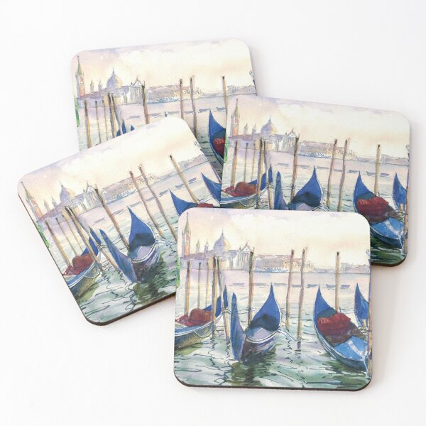 Item preview, Gondolas Grand Canal. Italy. Watercolor painting designed and sold by Colibri77.