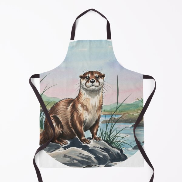 Item preview, River Whisperer - Adorable Otter Watercolor designed and sold by Animal Xeno Circus.