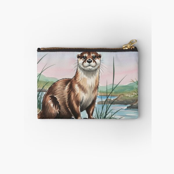 Item preview, River Whisperer - Adorable Otter Watercolor designed and sold by Animal Xeno Circus.