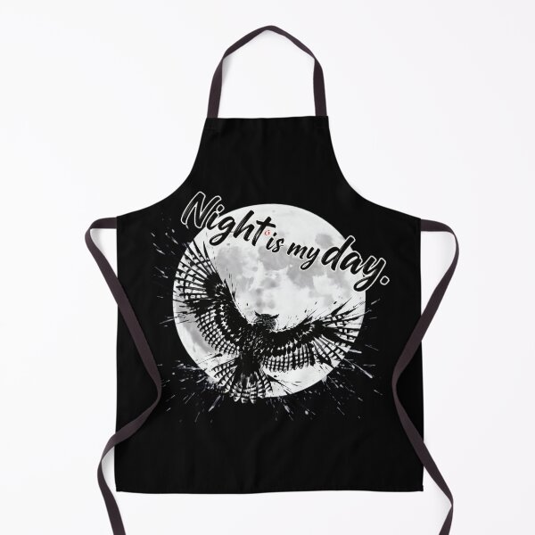 Item preview, Night is my Day - Bold Owl and Full Moon Ink Art designed and sold by Animal Xeno Circus.