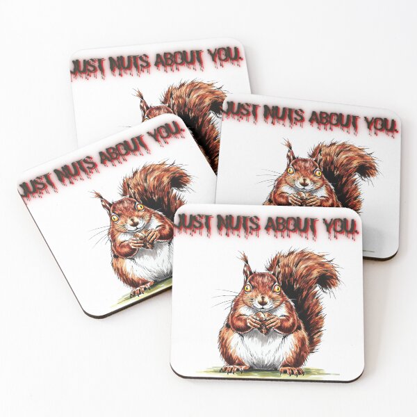 Item preview, JUST NUTS ABOUT YOU - Crazy Squirrel Love designed and sold by Animal Xeno Circus.