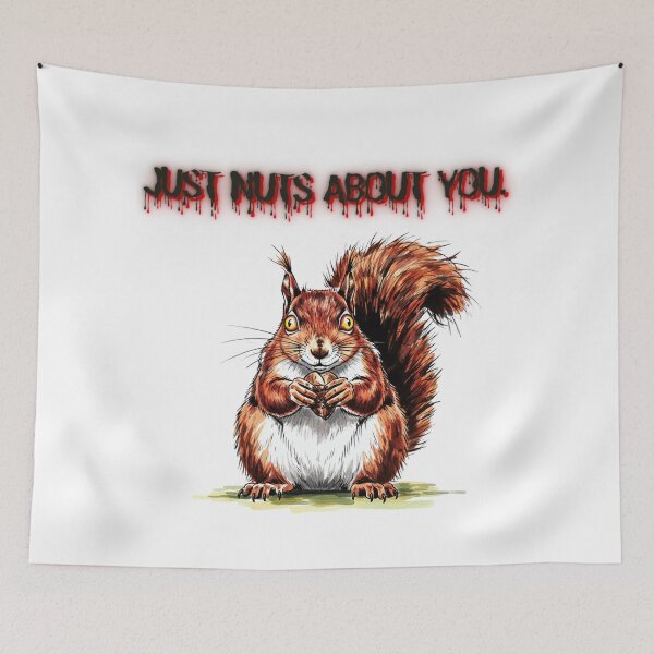 Item preview, JUST NUTS ABOUT YOU - Crazy Squirrel Love designed and sold by Animal Xeno Circus.