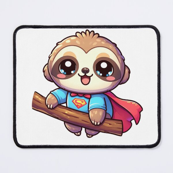 Item preview, Cute Sloth in Super Suit – Kawaii Cartoon Animal Illustration designed and sold by TwinklePallete.