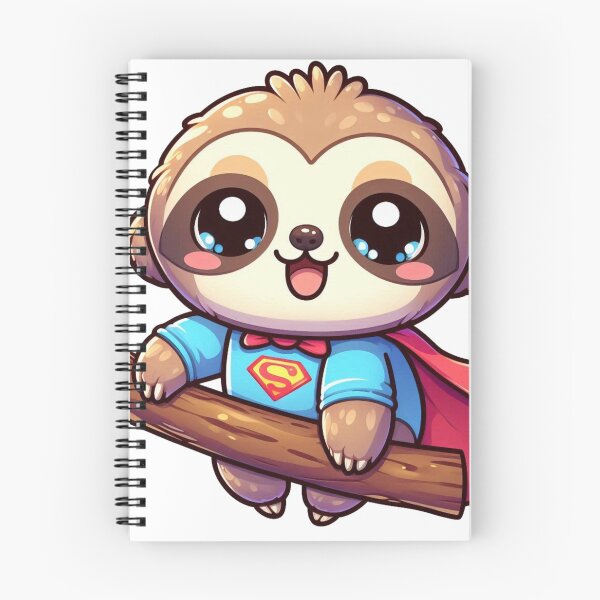 Item preview, Cute Sloth in Super Suit – Kawaii Cartoon Animal Illustration designed and sold by TwinklePallete.