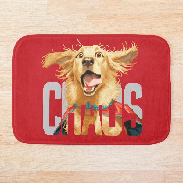 Item preview, CHAOS - Funny Golden Retriever Superhero Pixel Art designed and sold by bitwoofstudio.