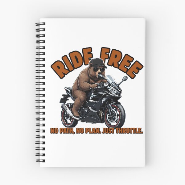 Item preview, RIDE FREE - Cool Biker Bear on a Motorcycle designed and sold by Animal Xeno Circus.