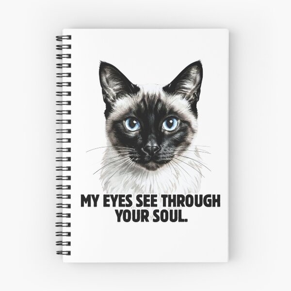 Item preview, My Eyes See Through Your Soul - Intense Siamese Cat designed and sold by Animal Xeno Circus.