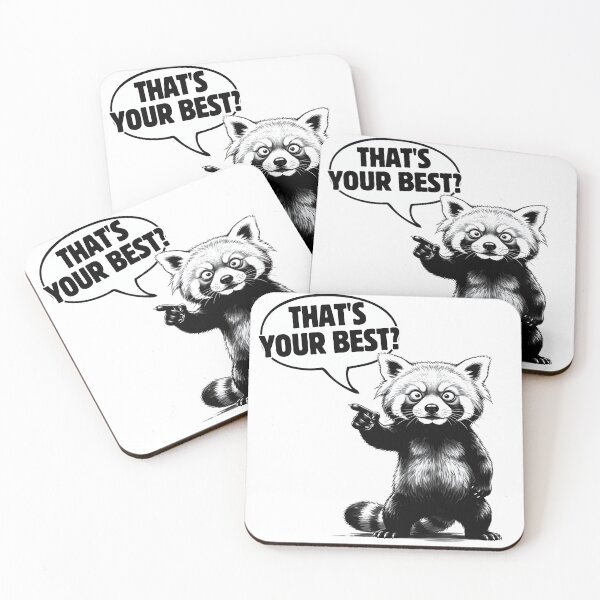 Item preview, THAT'S YOUR BEST? - Funny Red Panda Challenge designed and sold by Animal Xeno Circus.