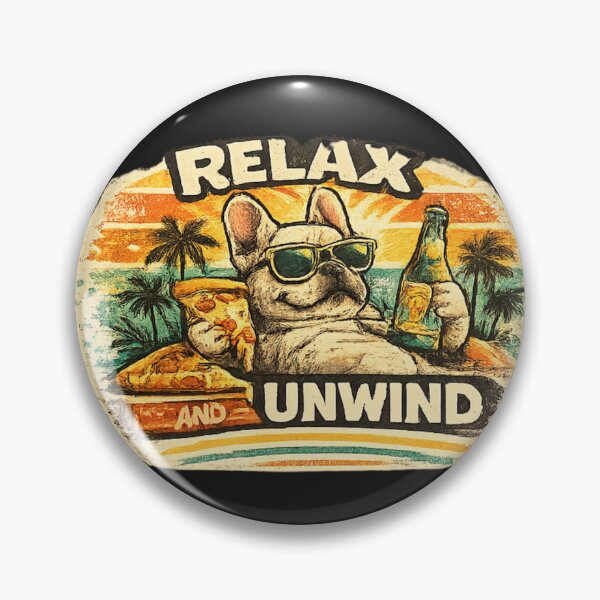 Item preview, Relax and Unwind – Retro French Bulldog Chill Graphic designed and sold by Mosogoloso.