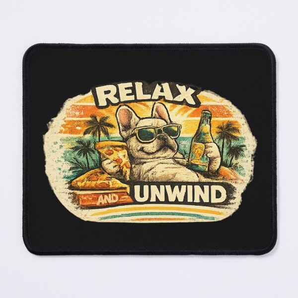 Item preview, Relax and Unwind – Retro French Bulldog Chill Graphic designed and sold by Mosogoloso.