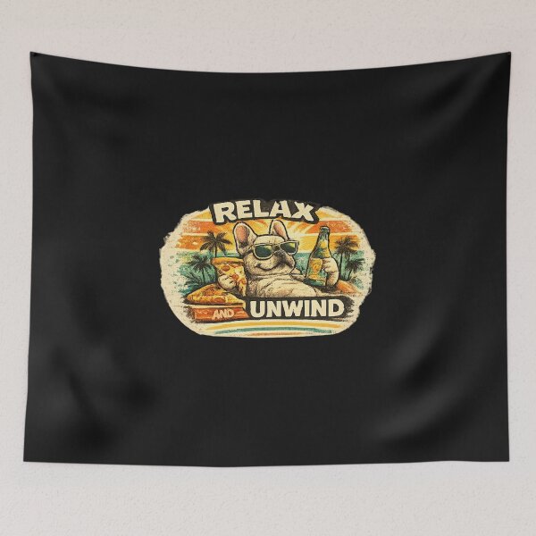 Item preview, Relax and Unwind – Retro French Bulldog Chill Graphic designed and sold by Mosogoloso.