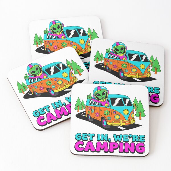 Item preview, Get In We're Camping Funny Alien Shirt Retro Van Life Sci-Fi Road Trip Gift designed and sold by Trending Fashions.