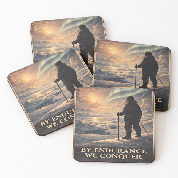 Item preview, Vintage Antarctic Expedition Poster – By Endurance We Conquer – Retro Explorer Wall Art designed and sold by Globalcitytees.
