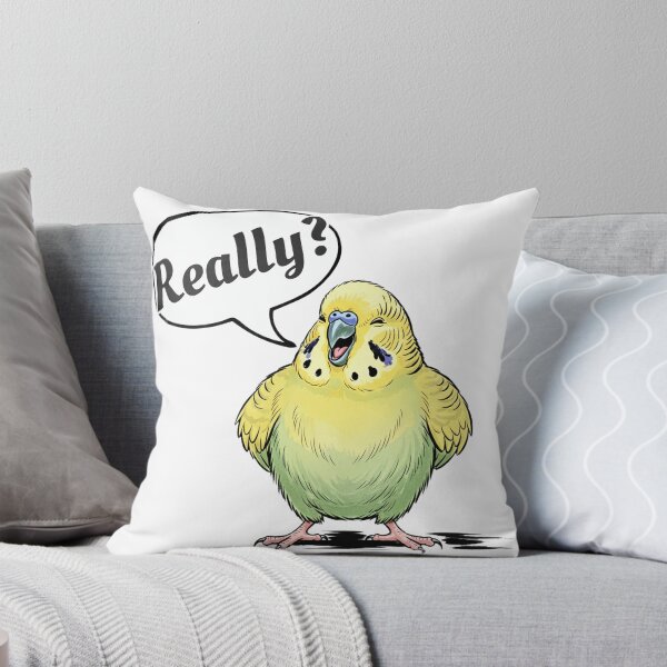 Item preview, Really? Funny Budgie / Parakeet Reaction Meme designed and sold by Animal Xeno Circus.