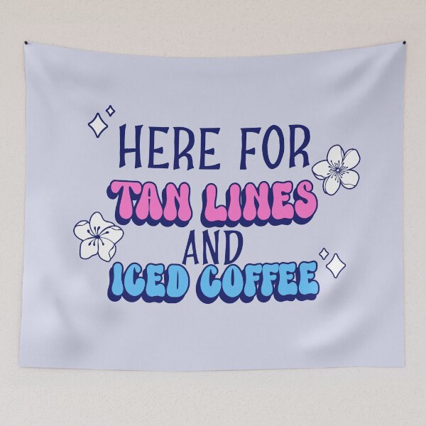 Item preview, Retro Here for Tan Lines and Iced Coffee Graphic designed and sold by Bold & Brewed.