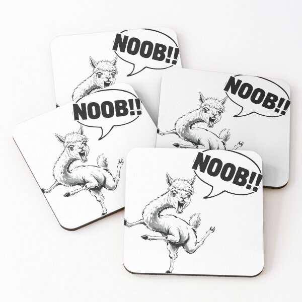 Item preview, NOOB!! Funny Llama/Alpaca Gamer Joke designed and sold by Animal Xeno Circus.