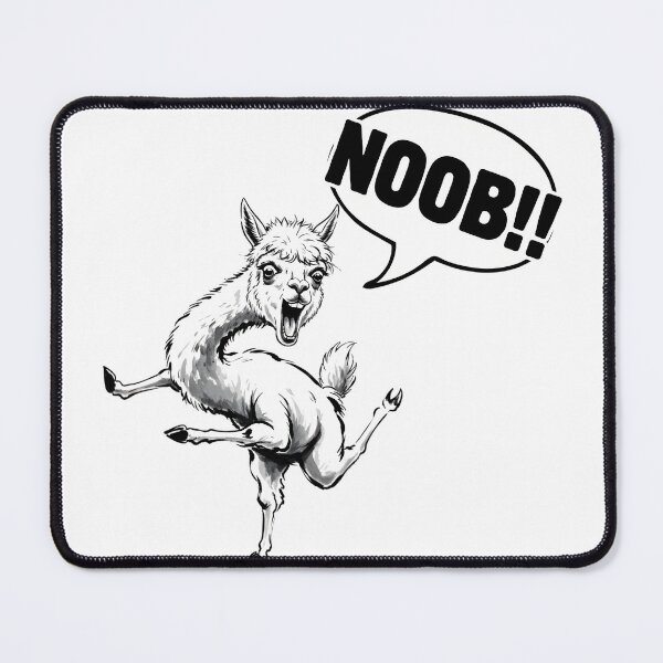Item preview, NOOB!! Funny Llama/Alpaca Gamer Joke designed and sold by Animal Xeno Circus.
