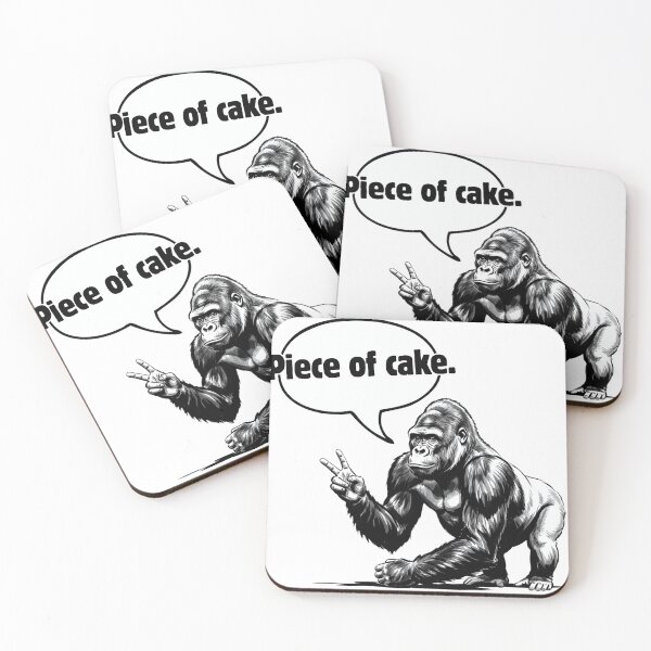 Item preview, Piece of Cake - Confident Gorilla Peace Sign designed and sold by Animal Xeno Circus.