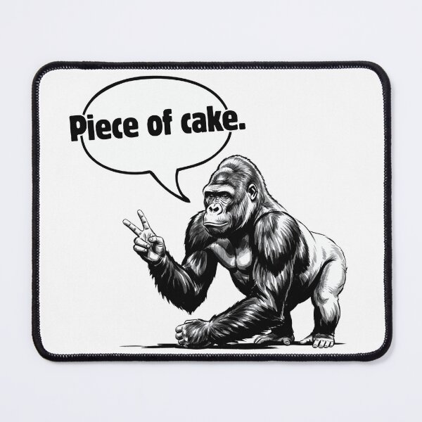 Item preview, Piece of Cake - Confident Gorilla Peace Sign designed and sold by Animal Xeno Circus.
