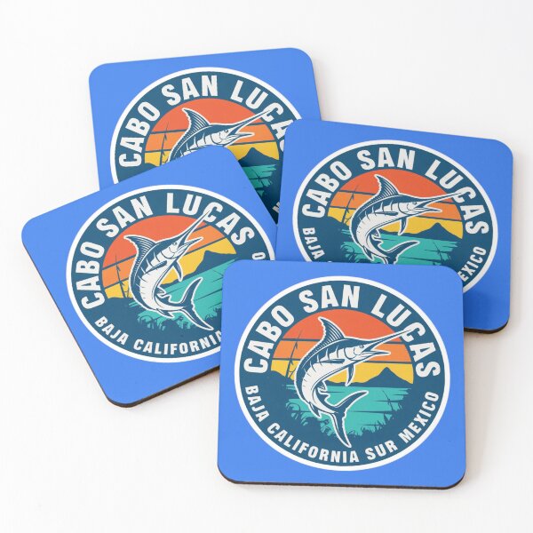 Item preview, Cabo San Lucas Marlin Fishing Sticker – Vintage Nautical Badge – Baja California Sur Mexico designed and sold by Timeless Design.