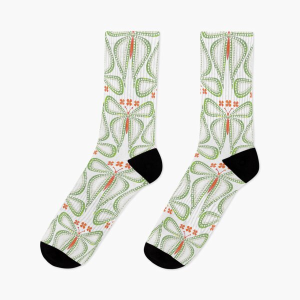 Item preview, Elegant Green Patterned Butterfly Design designed and sold by Clara Fruggeri.