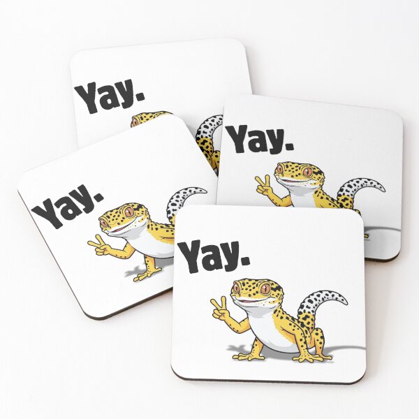 Item preview, Yay! Peace Sign Leopard Gecko - Cute Reptile Art designed and sold by Animal Xeno Circus.