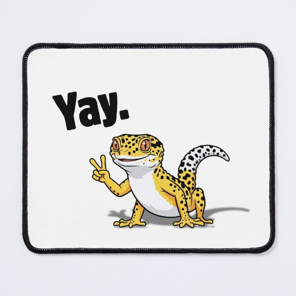Item preview, Yay! Peace Sign Leopard Gecko - Cute Reptile Art designed and sold by Animal Xeno Circus.