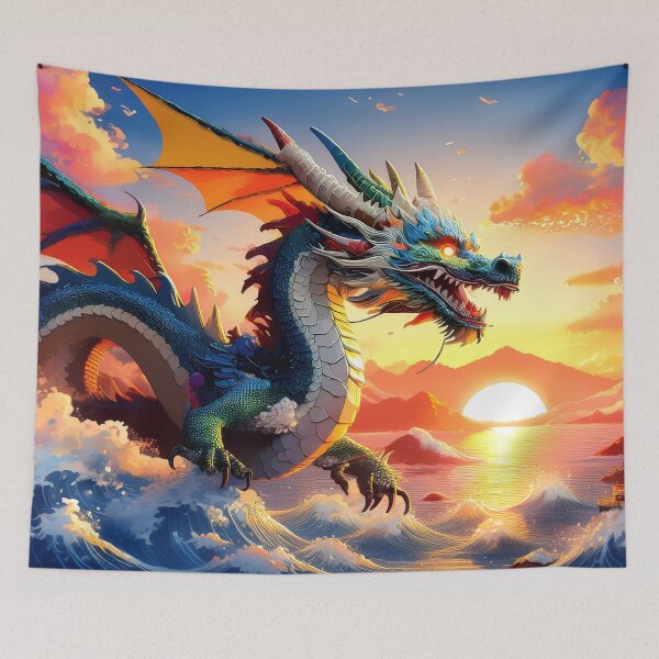 Item preview, Dragon Tapestry, duvet cover, throw blanket, shower curtain designed and sold by CharlottePlaceArt.