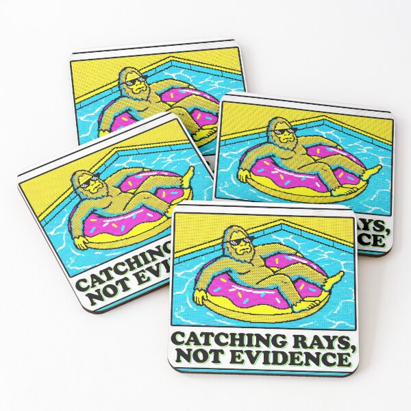 Item preview, Catching Rays Not Evidence Funny Bigfoot Shirt Retro Pool Summer Sasquatch Gift designed and sold by Trending Fashions.